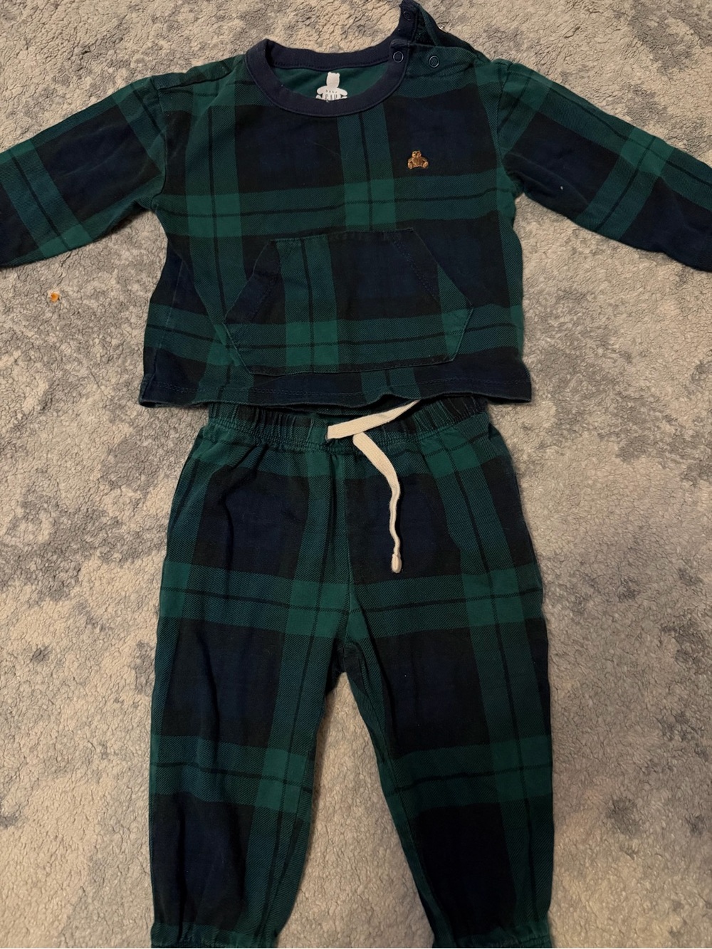 Gap baby boy flannel outfit